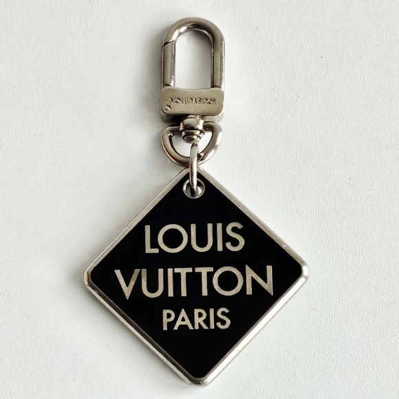 Louis Vuitton Silver & Black Damier Clark Bag Charm